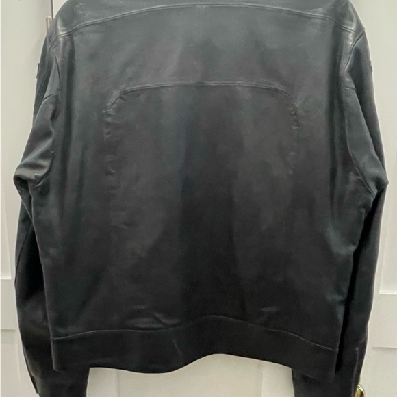 Ducati Black Leather Bomber Jacket for Men - Picture 9 of 12